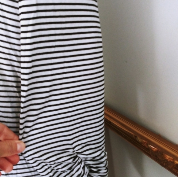 Valerie Stevens striped top t-shirt lagenlook loose oversized size XL - Picture 3 of 9